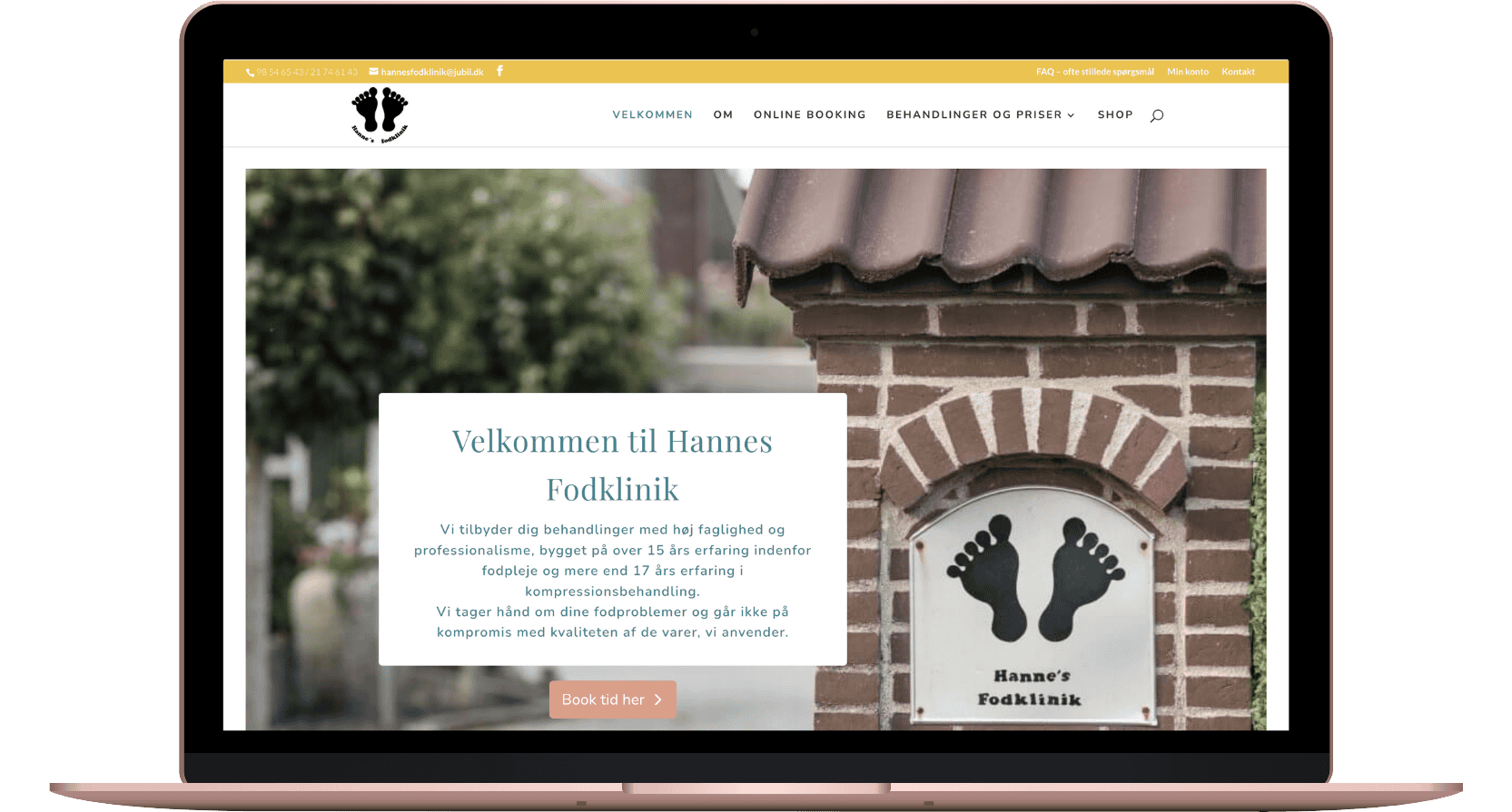 hjemmesider jeg har bygget, WordPress, portefølje, Hannes fodklinik, glade kunder, www.katrinebrandborg.dk, Katrine Brandborg,