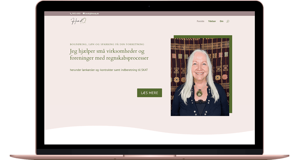 hjemmesider jeg har bygget, WordPress, portefølje, KatrineBrandborg.dk, Headq.dk