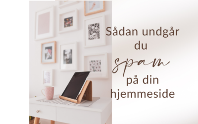 Sådan undgår du spam på din hjemmeside