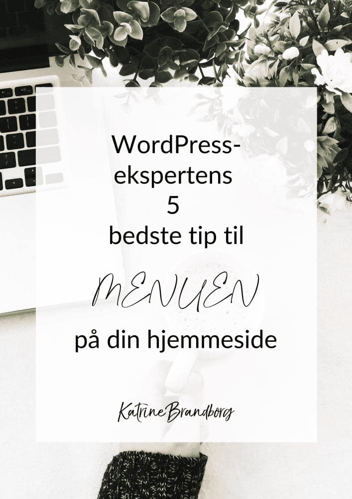 wordpress ekspertens 5 bedste tip til menuen på din hjemmeside, Katrine Brandborg, katrinebrandborg.dk